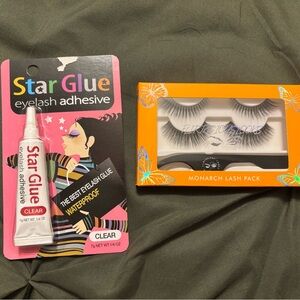 Star Glue Eyelash Adhesive and Monarch Lash Set w Applicator